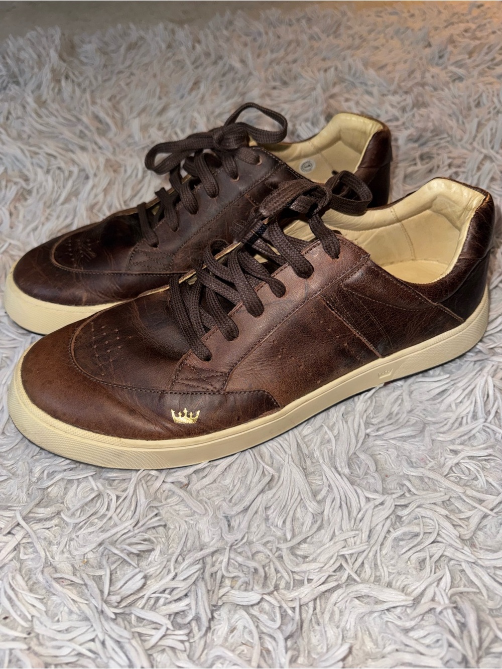 Osklen Bold Soho Brown Leather Sneakers Men’s US 11 EU 45 Brazil
